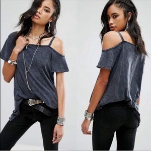 NWT Free People Coraline Cold Shoulder Tee